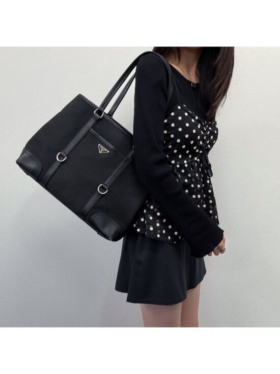 Prada Handbags - ★SOLD★ Prada Tote Black Canvas Vintage